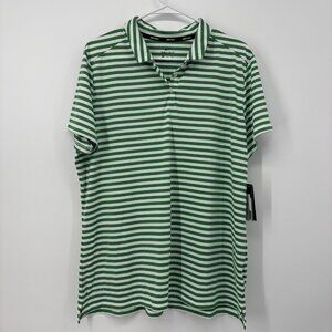Nike Golf Polo Shirt‎ Green White Stripe Men’s Size 2XL XXL New With Tags